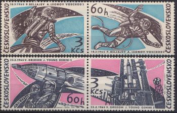 Cehoslovacia-1965-Zboruri spatiale.