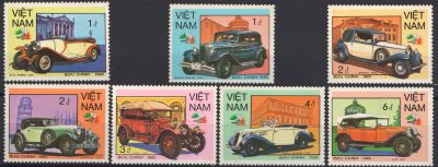Vietnam-1985-Expozitia internationala de timbre ITALIA ’85: Automobile.