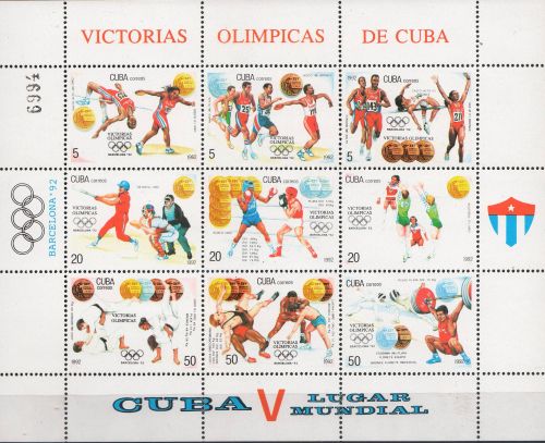 1992-Jocurile Olimpice de vară, Barcelona: medalii cubaneze câștigate.