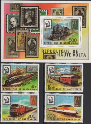 Haute Volta-1979-100 de ani de la moartea lui Rowland Hill.