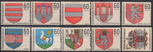 Cehoslovacia-1968-Steme Municipale (I).