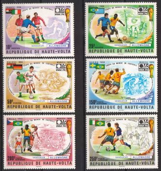 Haute Volta-1974-Germania, castigătoare a Cupei Mondiale din 1974, finaliste.