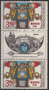 Cehoslovacia-1974-Expozitia Nationala de Timbre BRNO 1974, Brno.