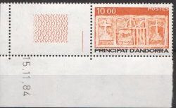 Andora franceza-1985-Cea mai veche stema a Andorrei.